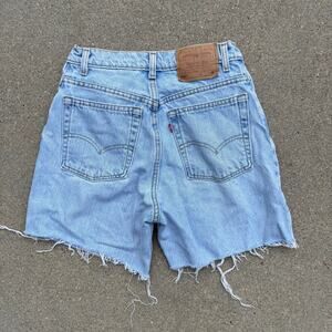Vintage 90s Levi's 550 Relaxed Fit Cutoff Jean Shorts Size 10 Petite